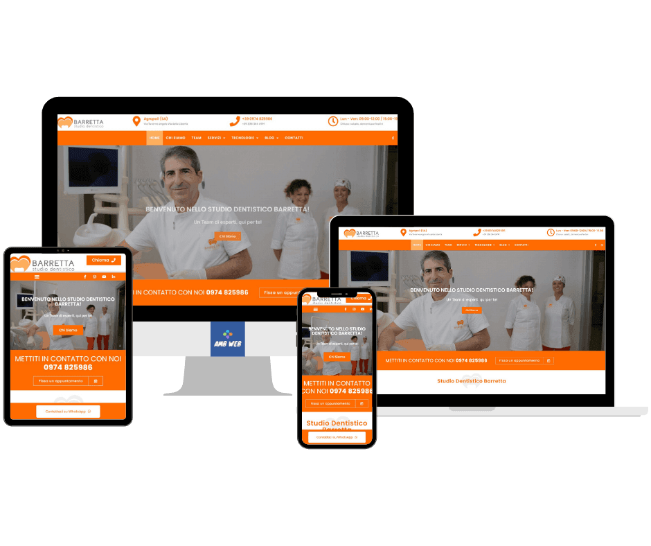 Mockup sito web